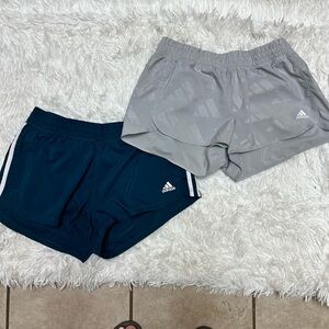 Adidas Gray and Navy Athletic Shorts Set
